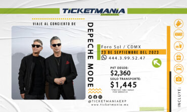 Viaje al concierto de DEPECHE MODE en CDMX/ Desde San Luis Potosí y Querétaro