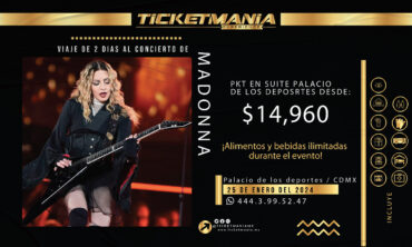 Viaje premium al concierto de Madonna en CDMX/ Desde San Luis Potosí y Querétaro