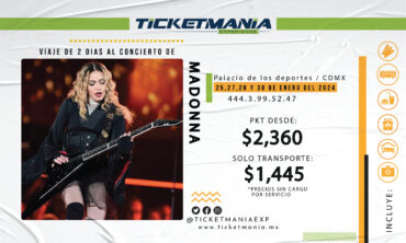 Viaje al concierto de Madonna en CDMX/ Desde San Luis Potosí y Querétaro